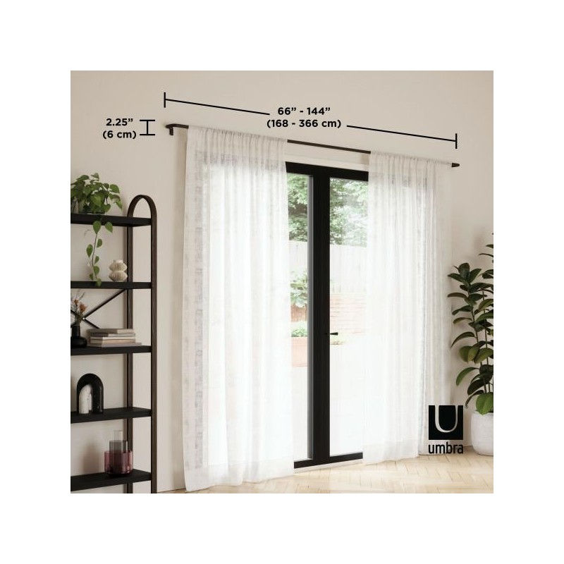 Umbra Karnisz Twilight 168 - 365 Cm       Czarny Mat