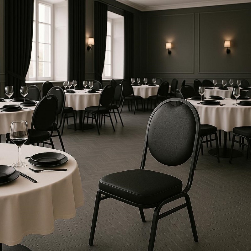 Krzesło Bankietowe / Konferencyjne Hebe   Czarne