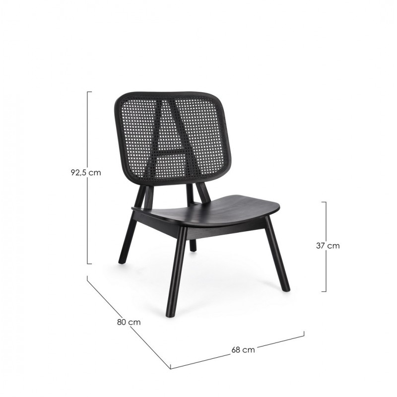 Bizzotto Fotel Yves Czarny