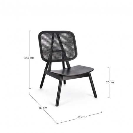 Bizzotto Fotel Yves Czarny