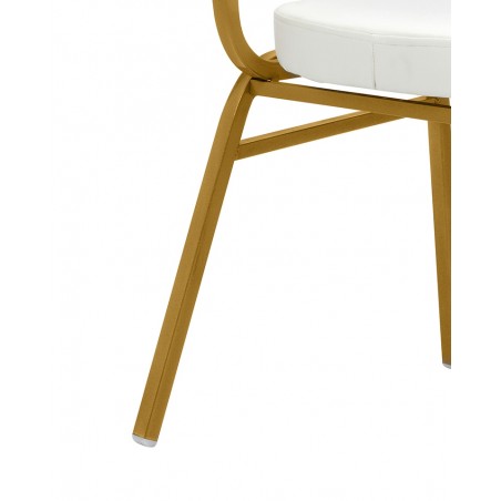Krzesło Bankietowe / Konferencyjne        Hestia Białe / Złote