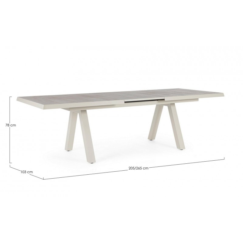 Bizzotto Stół Ogrodowy Krion Pelican      205-265 Rozkładany