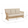 Bizzotto Sofa 3-Osobowa Ogrodowa Adelma   Naturalna