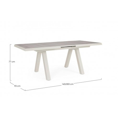 Bizzotto Stół Ogrodowy Krion Pelican      163-203 Rozkładany