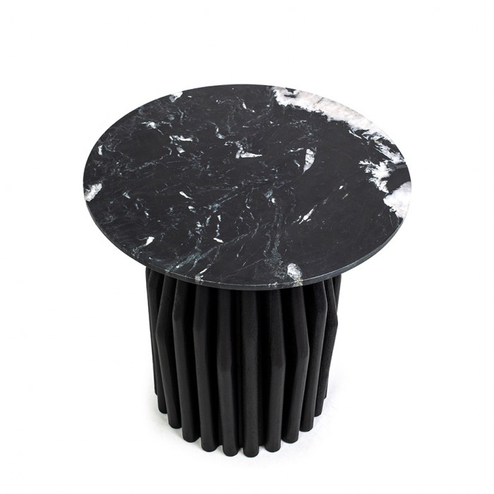Mamaison Stolik Levante Czarny Marmur /   Drewno