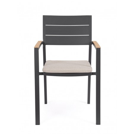 Bizzotto Krzesło Ogrodowe Zelmar Szare