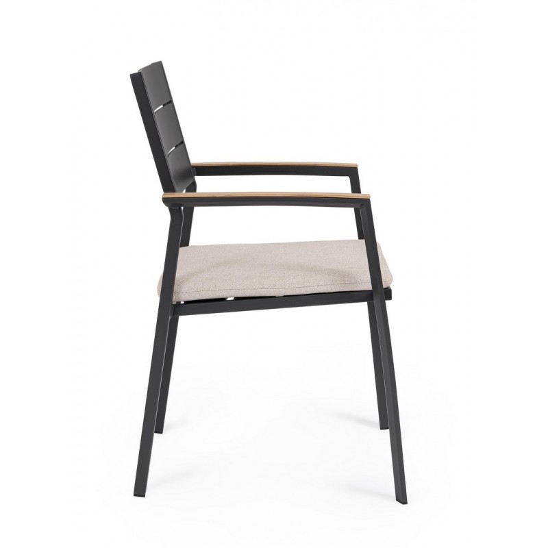 Bizzotto Krzesło Ogrodowe Zelmar Szare