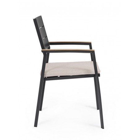 Bizzotto Krzesło Ogrodowe Zelmar Szare