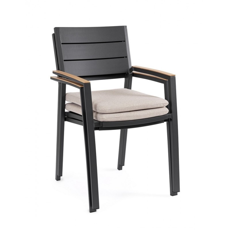 Bizzotto Krzesło Ogrodowe Zelmar Szare