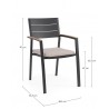Bizzotto Krzesło Ogrodowe Zelmar Szare