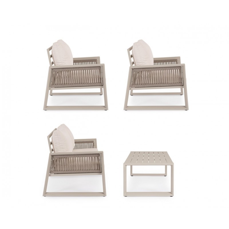 Bizzotto Zestaw Ogrodowy Captiva Beżowy