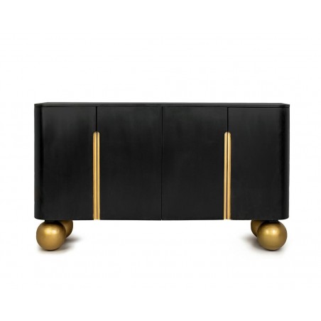 Mamaison Komoda Organic Czarna / Złota    / Drewno
