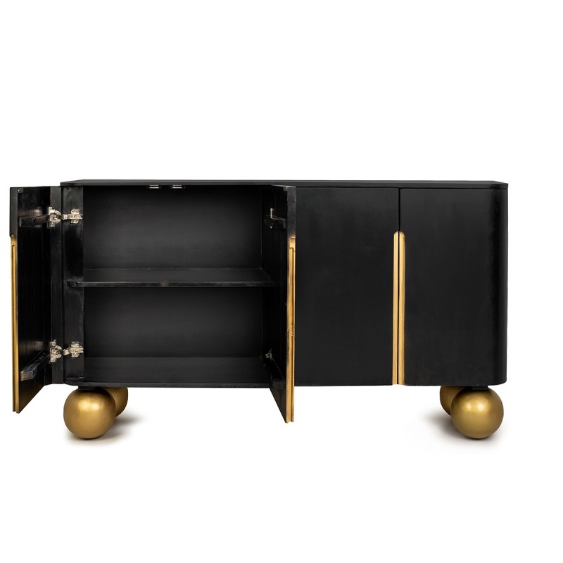 Mamaison Komoda Organic Czarna / Złota    / Drewno