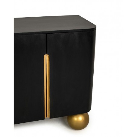 Mamaison Komoda Organic Czarna / Złota    / Drewno