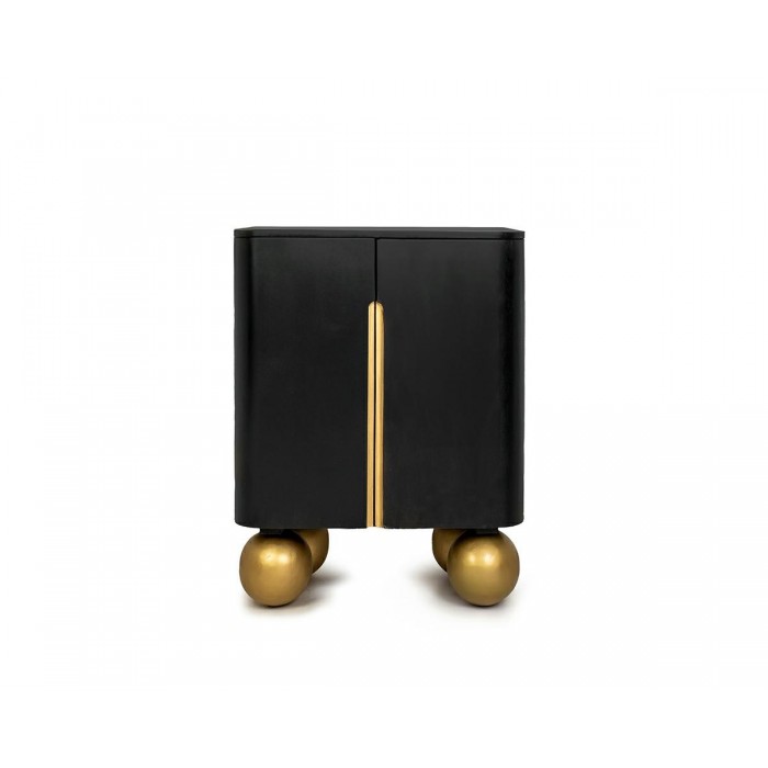 Mamaison Komoda Organic Short Czarna /    Złota / Drewno