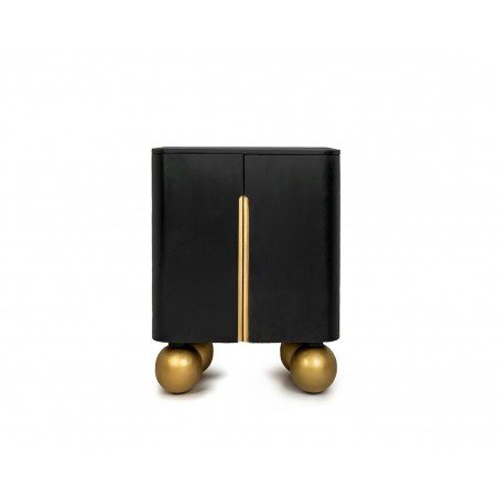 Mamaison Komoda Organic Short Czarna /    Złota / Drewno