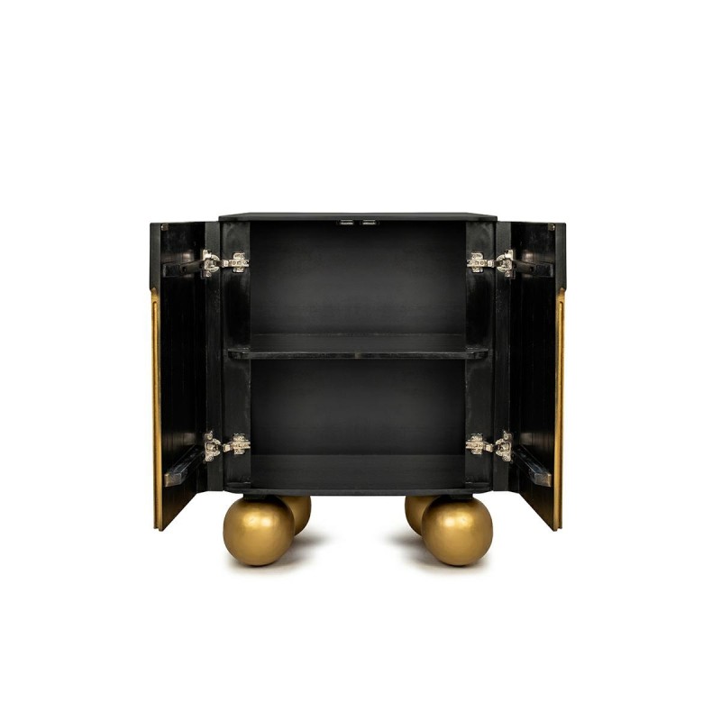 Mamaison Komoda Organic Short Czarna /    Złota / Drewno