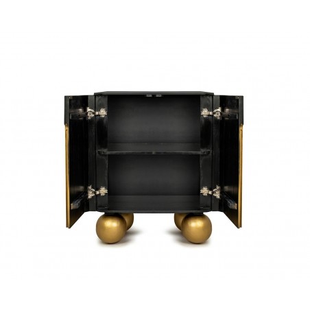 Mamaison Komoda Organic Short Czarna /    Złota / Drewno