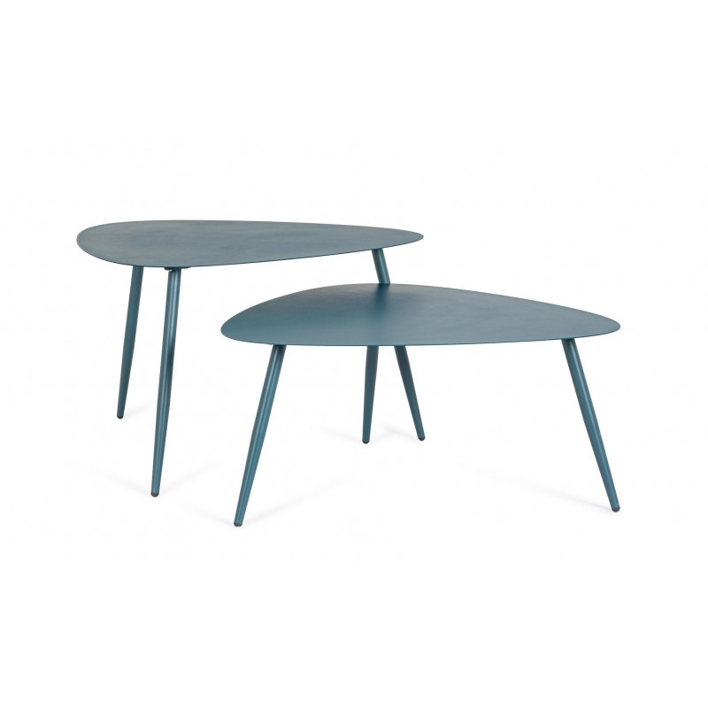 Bizzotto Zestaw Stolików Ogrodowych       Yvonne Niebieski