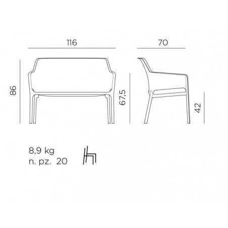 Nardi Sofa Ogrodowa Net Beżowa