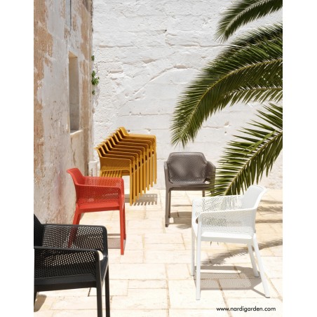 Nardi Krzesło Ogrodowe Net Czerwone