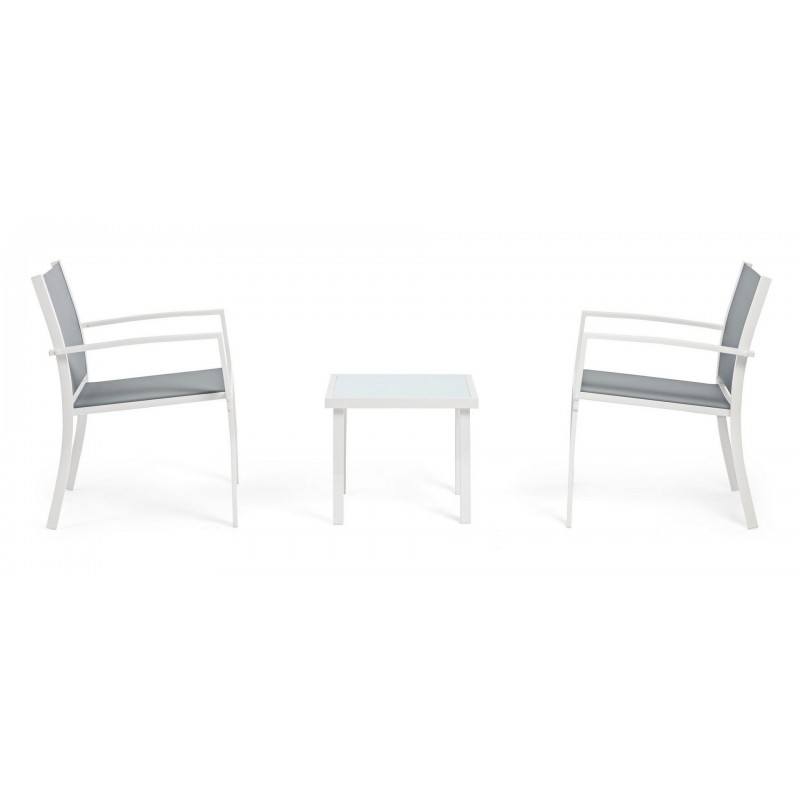 Bizzotto Zestaw Ogrodowy Auri Biały /     Szary