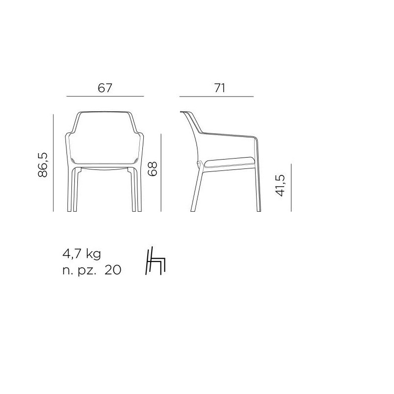 Nardi Krzesło Ogrodowe Net Relax Beżowe