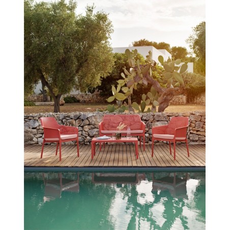 Nardi Krzesło Ogrodowe Net Relax          Czerwone