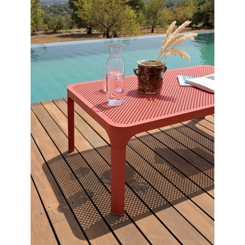 Nardi Stolik Ogrodowy Net 100 Czerwony