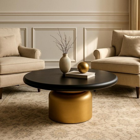 Mamaison Stolik Kawowy Leonardo Złoty /   Czarny