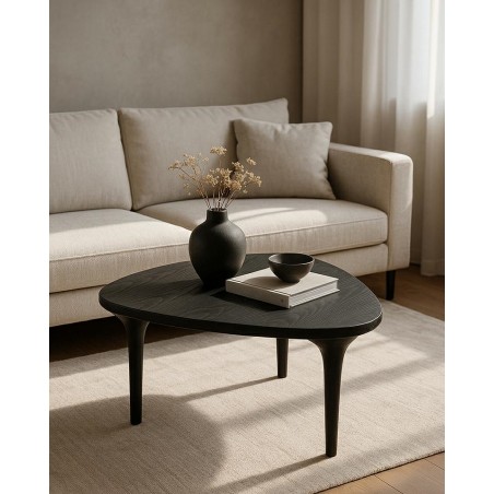 Mamaison Stolik Kawowy Laminar Czarny /   Drewno