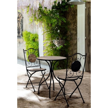 Bizzotto Zestaw Ogrodowy Kansas Brązowy   / Czarny