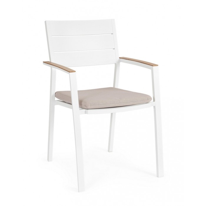 Bizzotto Krzesło Ogrodowe Zelmar Białe