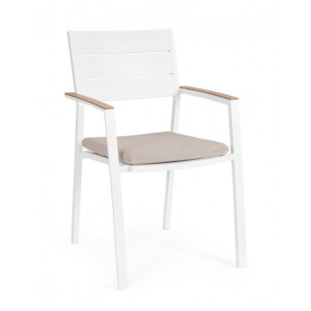 Bizzotto Krzesło Ogrodowe Zelmar Białe