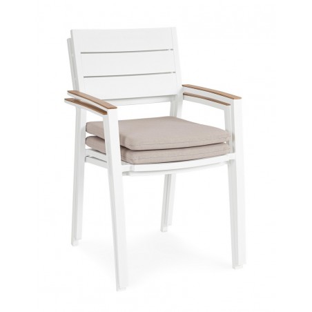 Bizzotto Krzesło Ogrodowe Zelmar Białe