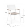 Bizzotto Krzesło Ogrodowe Zelmar Białe