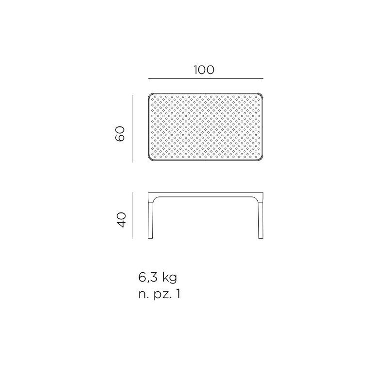 Nardi Stolik Ogrodowy Net 100 Biały