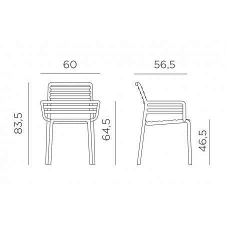 Nardi Krzesło Ogrodowe Doga Białe