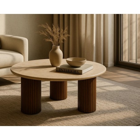 Mamaison Stolik Kawowy Ragno Marmur /     Drewno