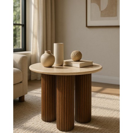 Mamaison Stolik Ragno Marmur / Drewno