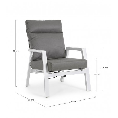 Bizzotto Fotel Ogrodowy Kledi Biały