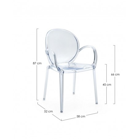 Bizzotto Krzesło Ogrodowe Camilla         Transparentne