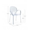 Bizzotto Krzesło Ogrodowe Camilla         Transparentne