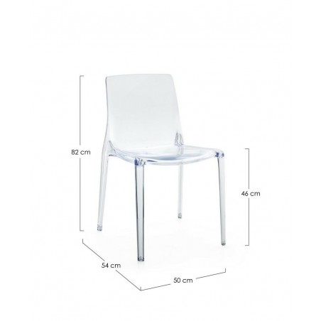 Bizzotto Krzesło Ogrodowe Adele           Transparentne