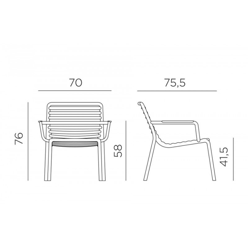 Nardi Fotel Ogrodowy Doga Relax Ciemny    Zielony