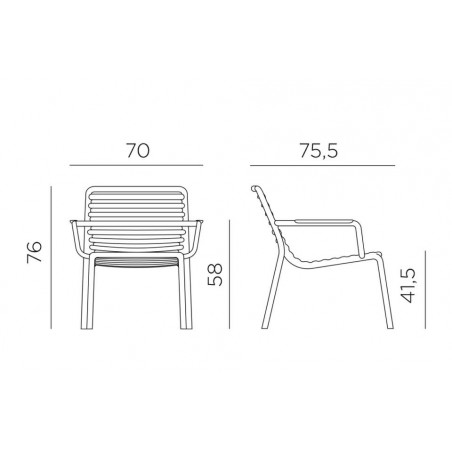 Nardi Fotel Ogrodowy Doga Relax Ciemny    Zielony