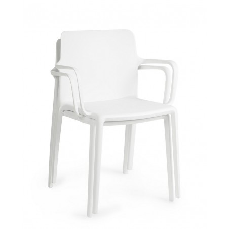 Bizzotto Krzesło Ogrodowe Chloris Arm     Białe
