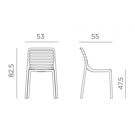 Nardi Krzesło Ogrodowe Doga Bistrot       Beżowe