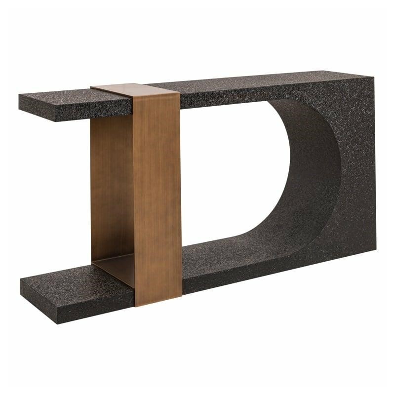 Richmond Konsola Bazel Czarno-Złota