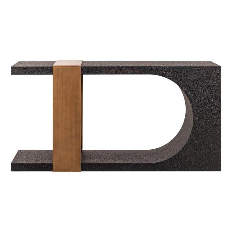 Richmond Konsola Bazel Czarno-Złota